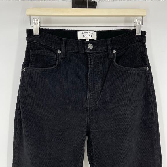 Reformation | Peyton High Rise Bootcut Corduory Pants in Black 27 - Picture 5 of 11